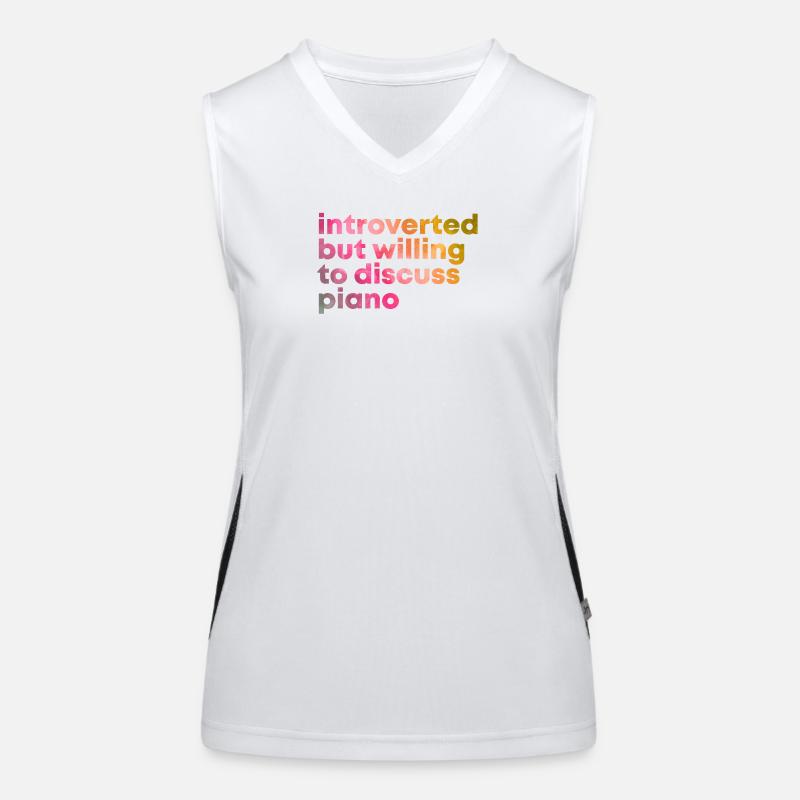 Klavier Funktionelles Kontrast-Tank Top für Frauen