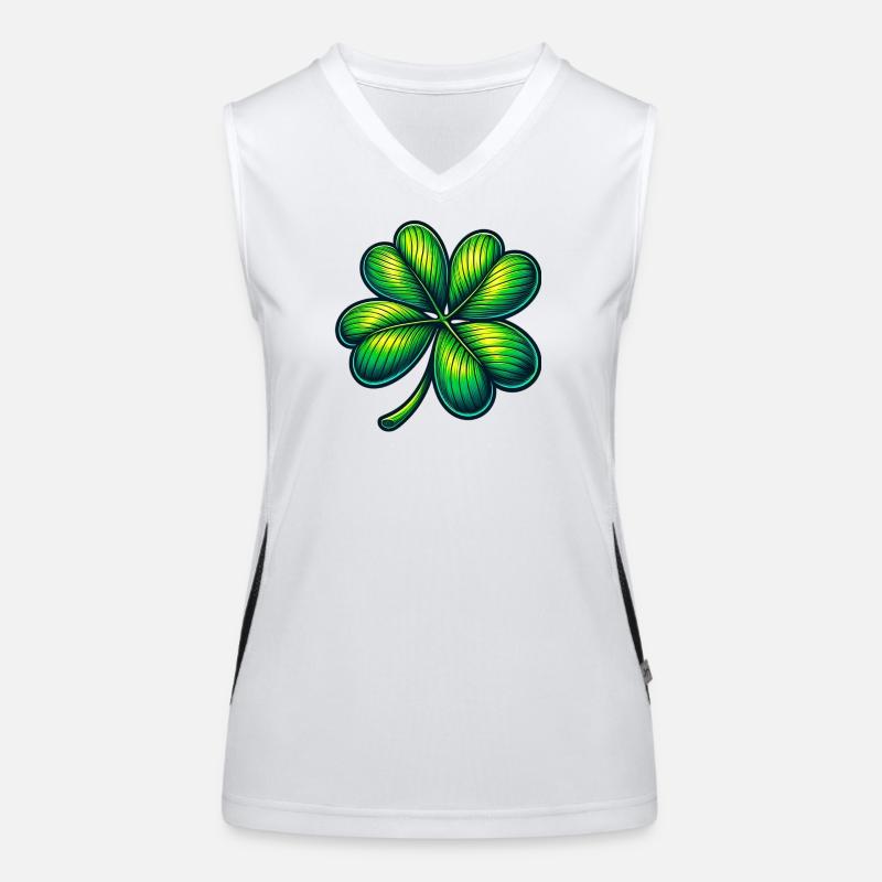 Four-leaf clover Women's Functional Contrast Tank Top