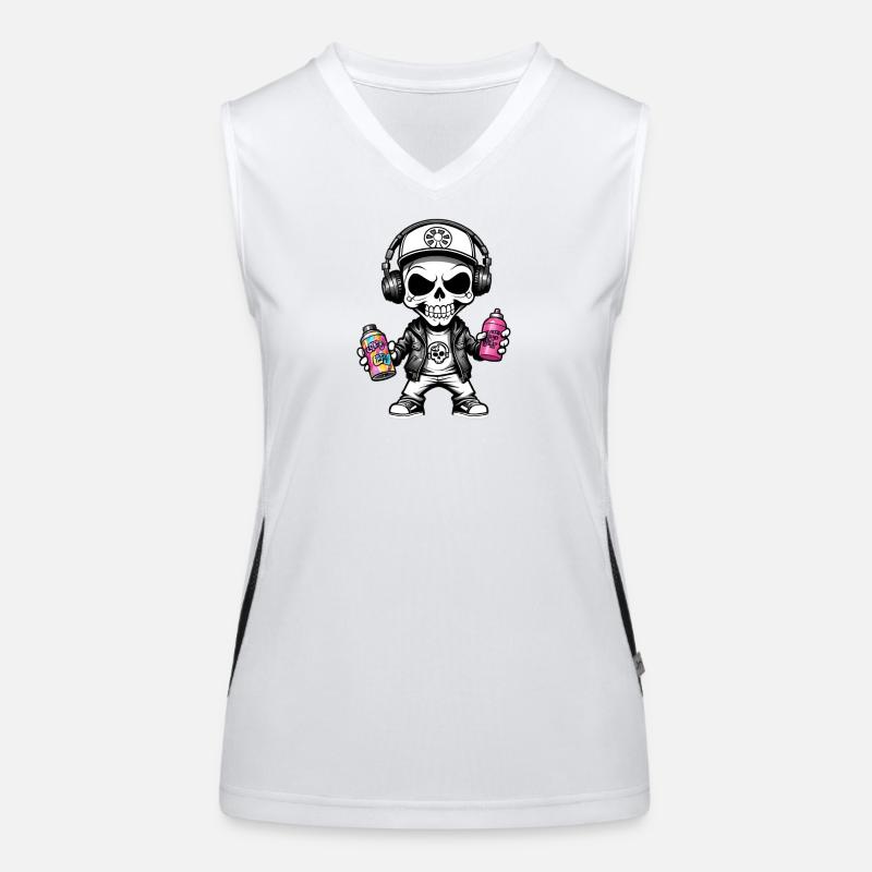 Graffiti Sprayer Funktionelles Kontrast-Tank Top für Frauen