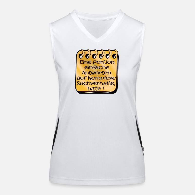 KOMPLEXE SACHVERHALTE Funktionelles Kontrast-Tank Top für Frauen