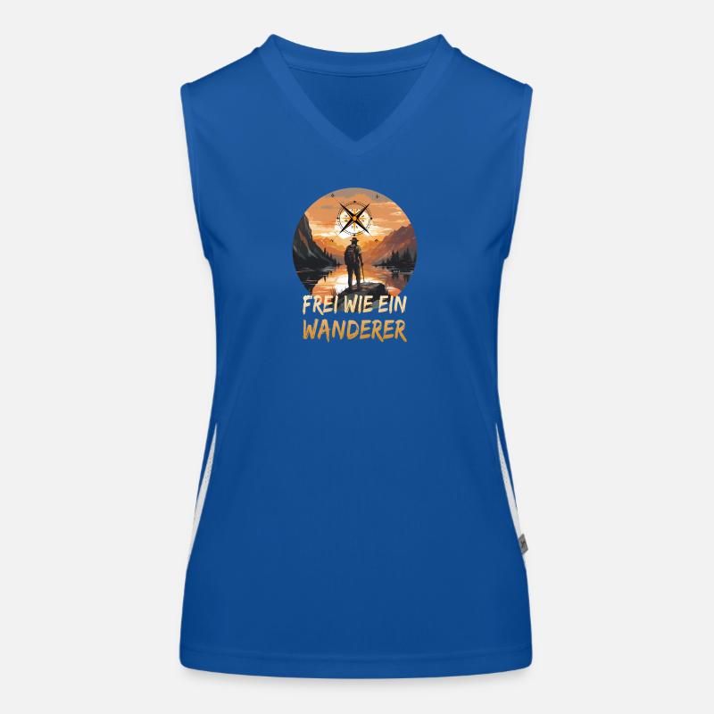 Frei wie ein Wanderer Funktionelles Kontrast-Tank Top für Frauen