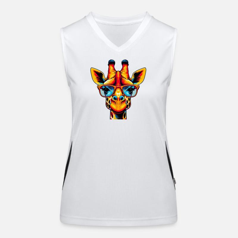 Giraffe Funktionelles Kontrast-Tank Top für Frauen