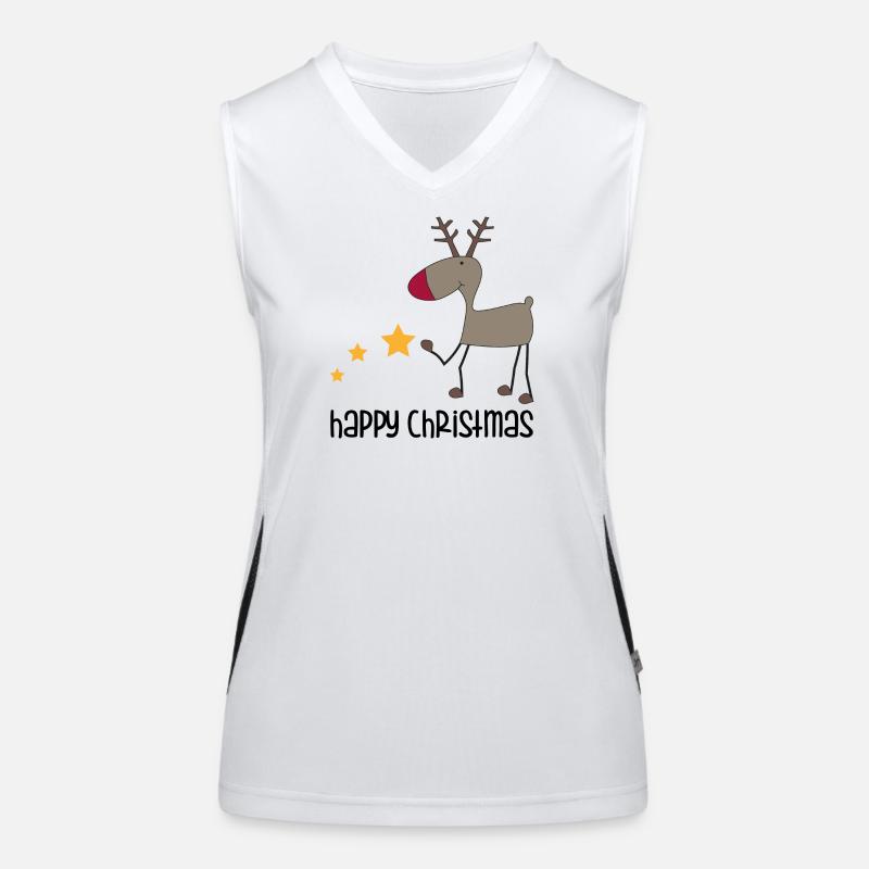 happy Christmas Women's Functional Contrast Tank Top