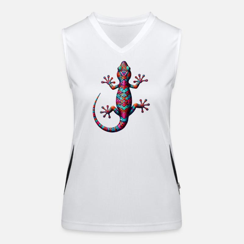 Gecko Funktionelles Kontrast-Tank Top für Frauen