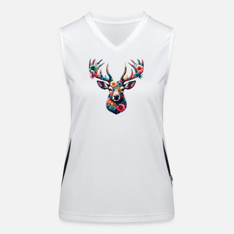 Hirsch Funktionelles Kontrast-Tank Top für Frauen