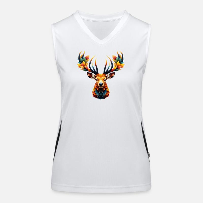 Hirsch Funktionelles Kontrast-Tank Top für Frauen