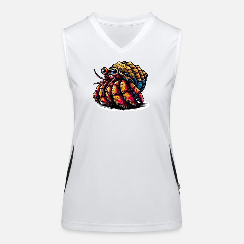 Hermit crab Women's Functional Contrast Tank Top