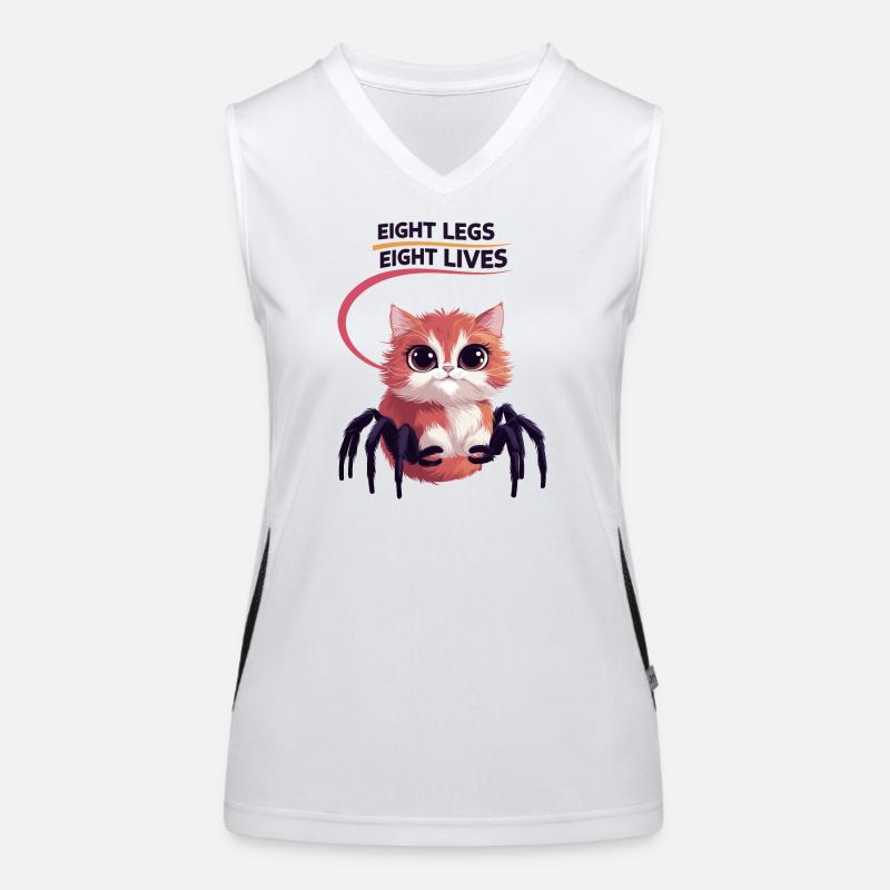Chat araignées mignonnes Débardeur respirant contrasté Femme