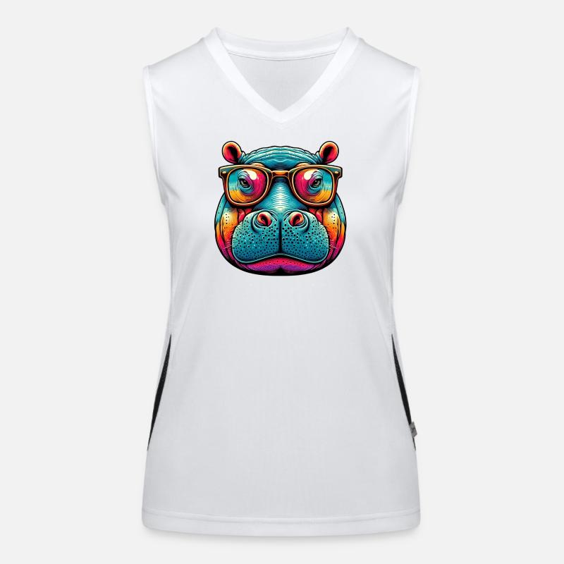 Nilpferd Funktionelles Kontrast-Tank Top für Frauen