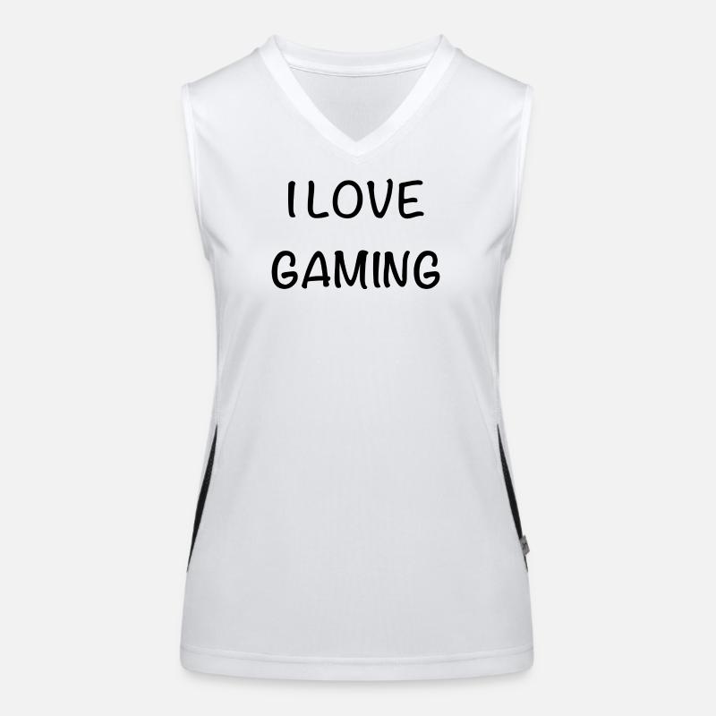i love gaming Funktionelles Kontrast-Tank Top für Frauen