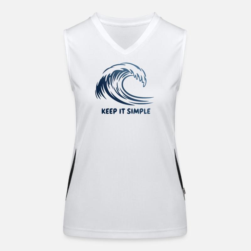 Keep It Simple Wave Women's Functional Contrast Tank Top
