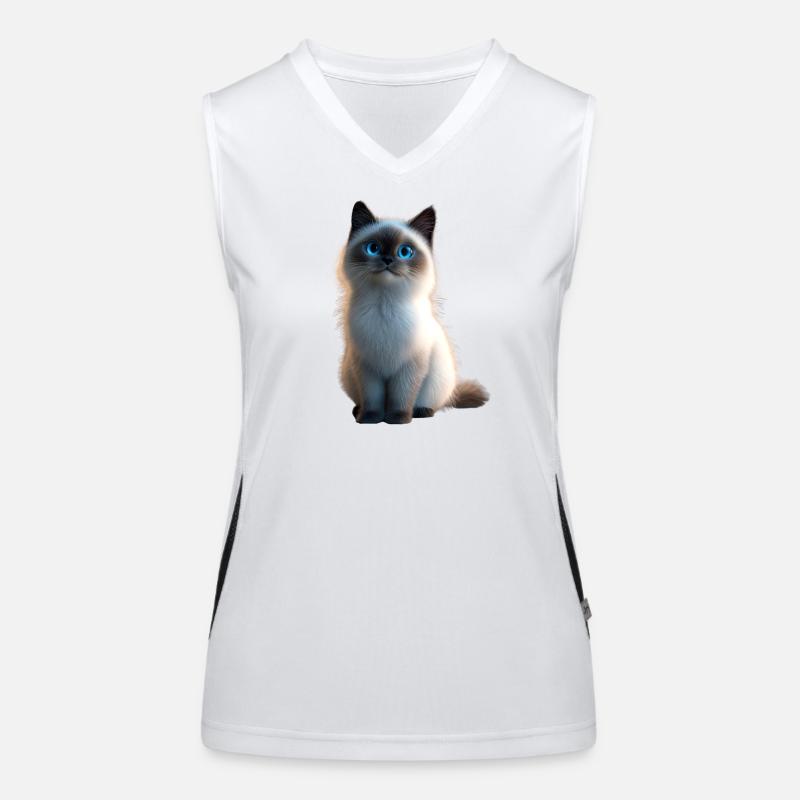 Birma Katze Heilige Birmakatze Süße Birma Katzen Funktionelles Kontrast-Tank Top für Frauen