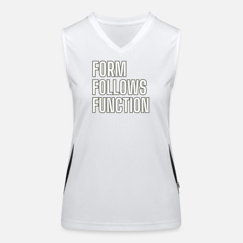 FORM FOLLOWS FUNCTION - Bauhaus Design Wagenfeld Funktionelles Kontrast-Tank Top für Frauen