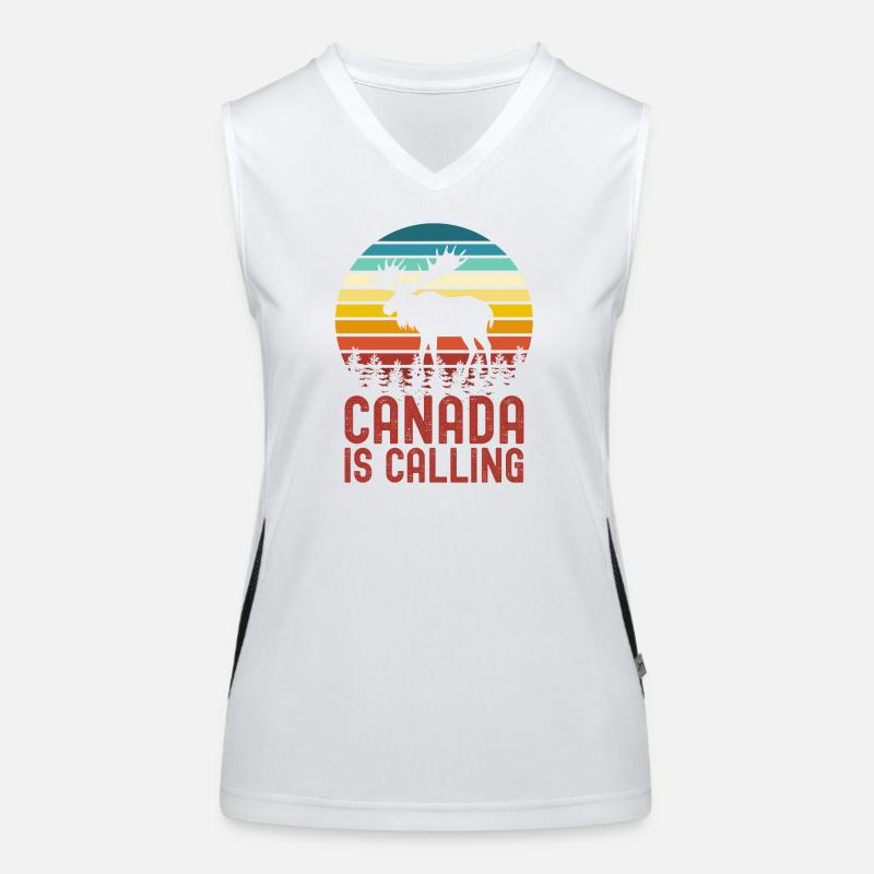 Kanada Elch Funktionelles Kontrast-Tank Top für Frauen