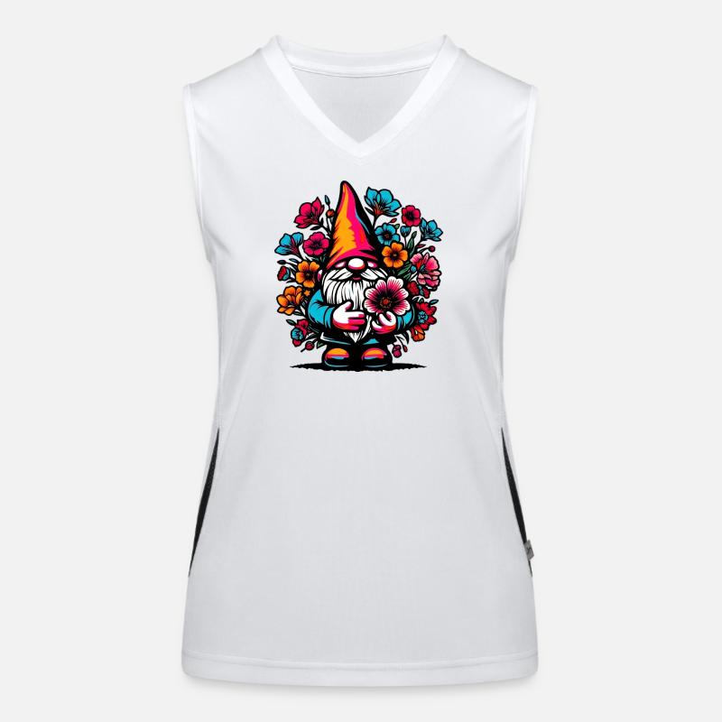 Gnome à fleurs Débardeur respirant contrasté Femme