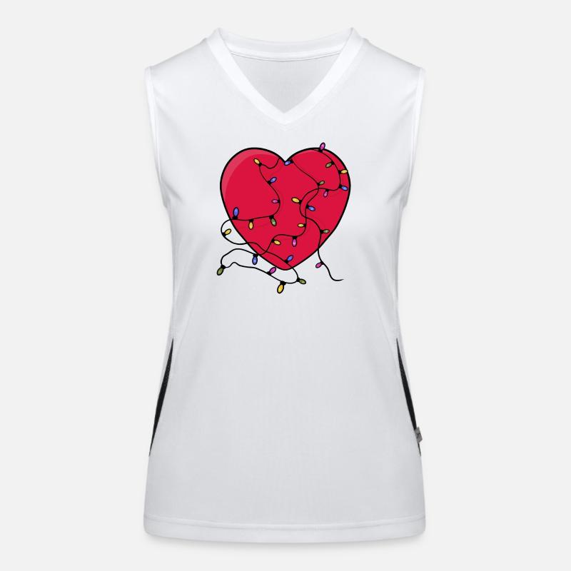 Lighted Heart Women's Functional Contrast Tank Top