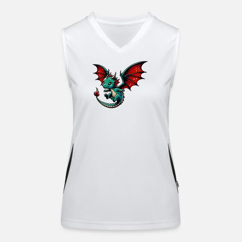 Drache Funktionelles Kontrast-Tank Top für Frauen
