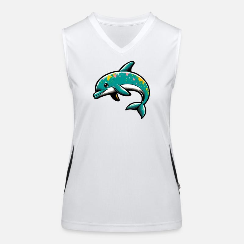 Delfin Funktionelles Kontrast-Tank Top für Frauen