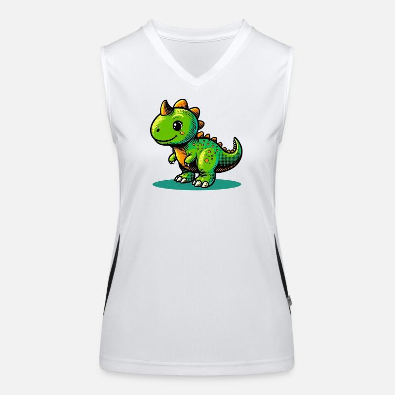 Dinosaur Women's Functional Contrast Tank Top