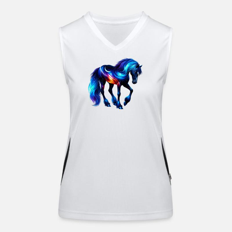 Pferd Funktionelles Kontrast-Tank Top für Frauen