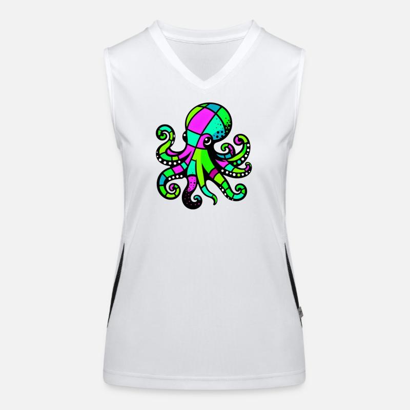 Krake Funktionelles Kontrast-Tank Top für Frauen