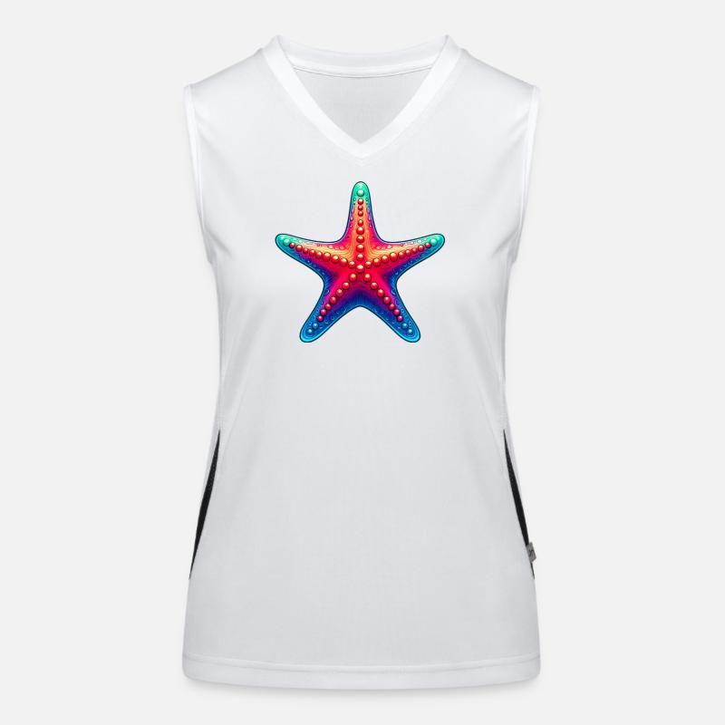 Seestern Funktionelles Kontrast-Tank Top für Frauen