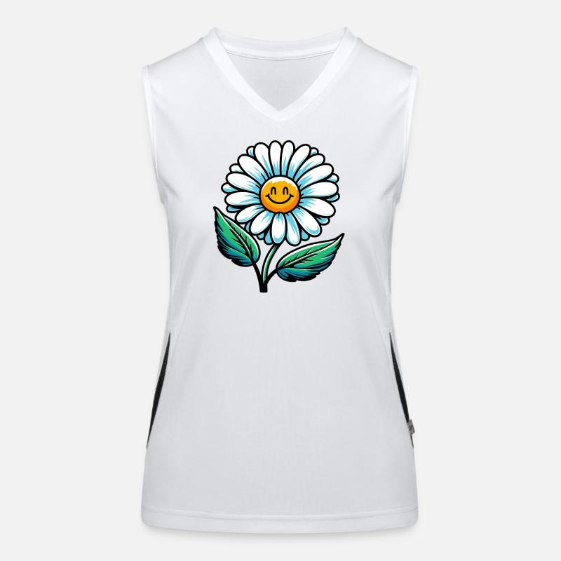 Gänseblümchen Funktionelles Kontrast-Tank Top für Frauen