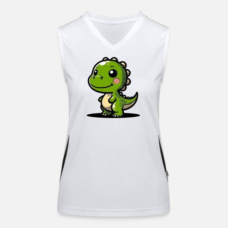Dinosaur Women's Functional Contrast Tank Top