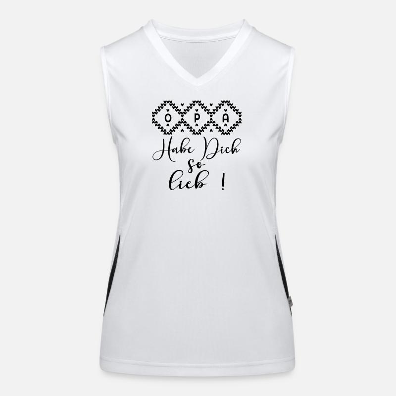 OPA HABE DICH SO LIEB - HERZ Funktionelles Kontrast-Tank Top für Frauen