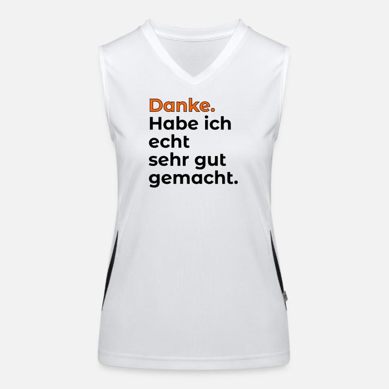 EIGENLOB KOMPLIMENTE Funktionelles Kontrast-Tank Top für Frauen