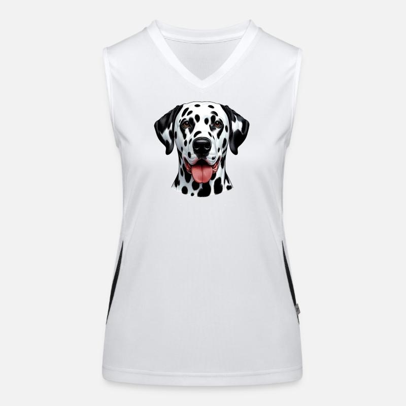Chien dalmatien Débardeur respirant contrasté Femme