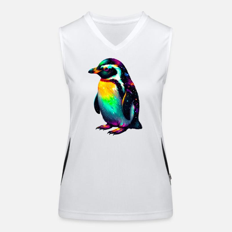 Pinguin Funktionelles Kontrast-Tank Top für Frauen