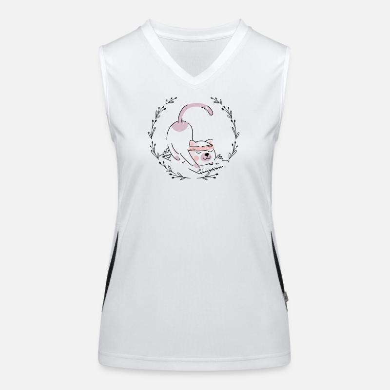 Rosa Welpe Augenbinde Charm Funktionelles Kontrast-Tank Top für Frauen