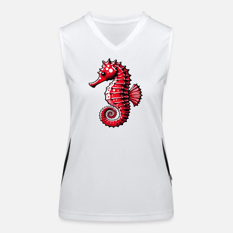 Seepferdchen Funktionelles Kontrast-Tank Top für Frauen