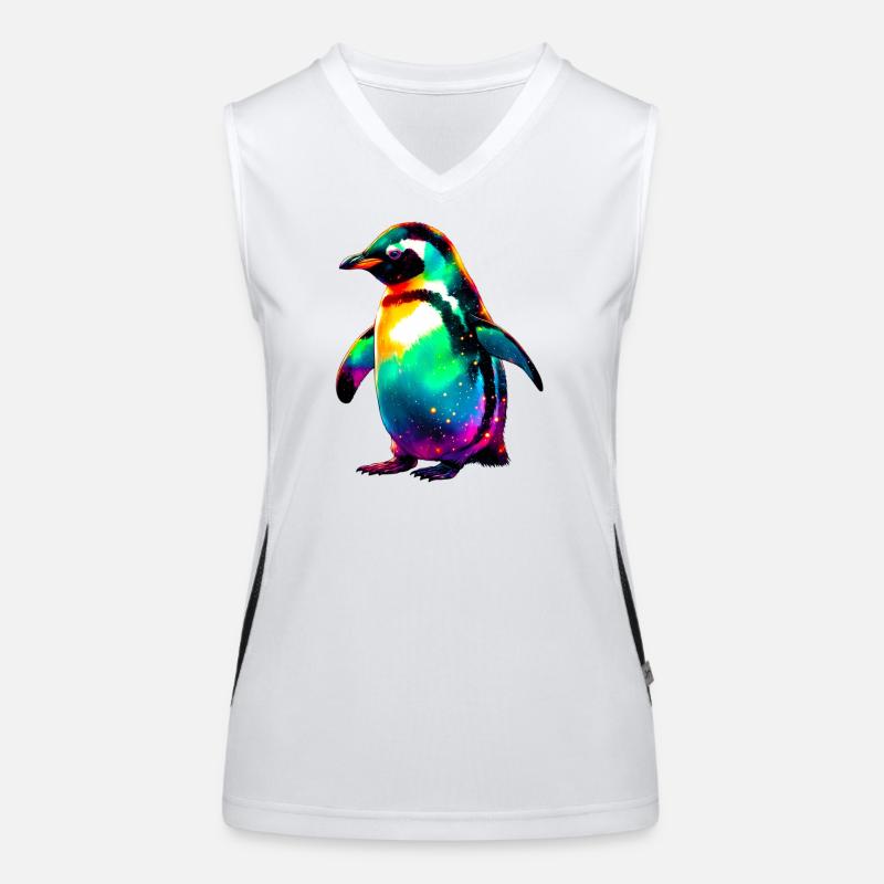 Pinguin Funktionelles Kontrast-Tank Top für Frauen