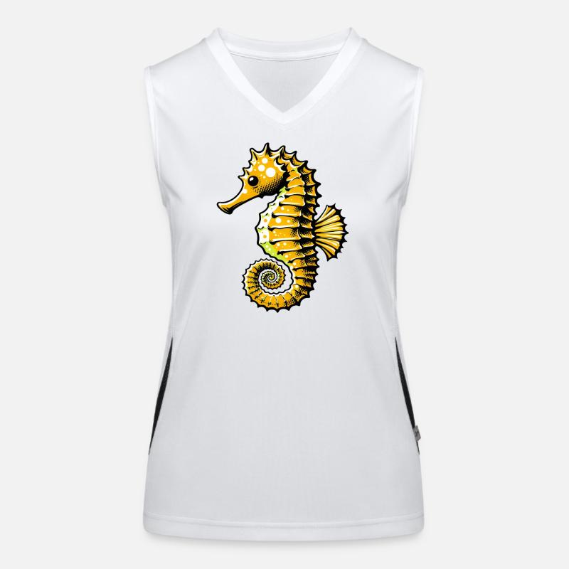 Seepferdchen Funktionelles Kontrast-Tank Top für Frauen