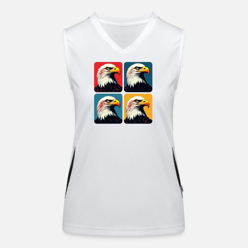 Bald eagle Women's Functional Contrast Tank Top