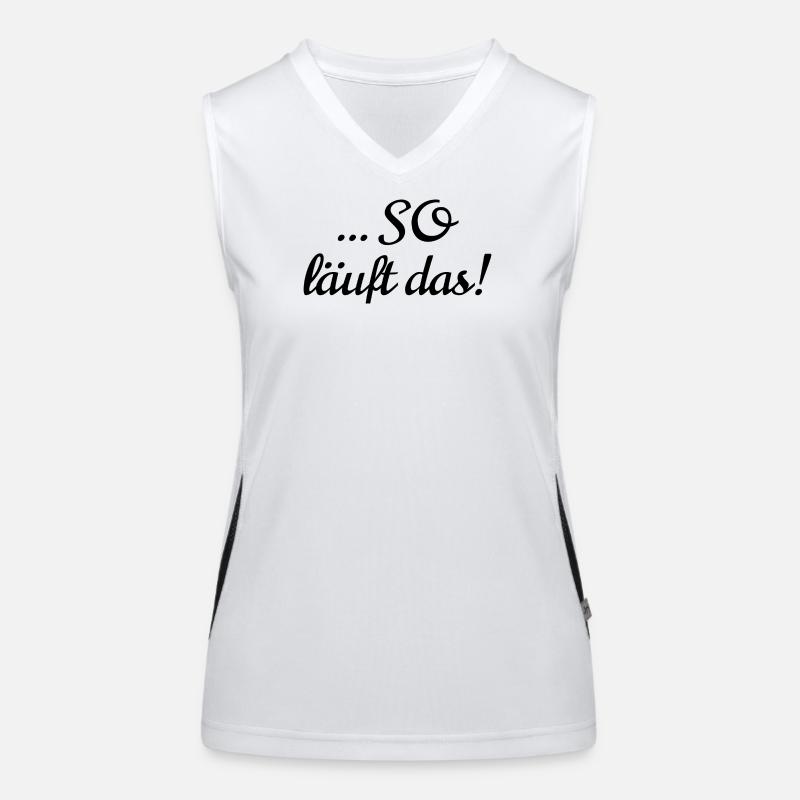 So läuft das Funktionelles Kontrast-Tank Top für Frauen