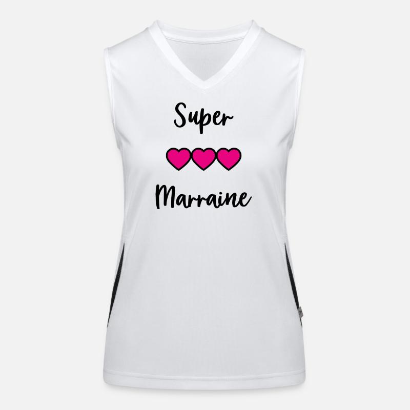 PATIN. TANTE. TATA. MAMA. MUTTERTAG Funktionelles Kontrast-Tank Top für Frauen