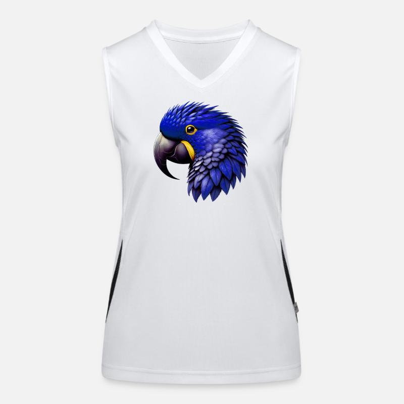 Parrot - Women's Functional Contrast Tank Top - white/black