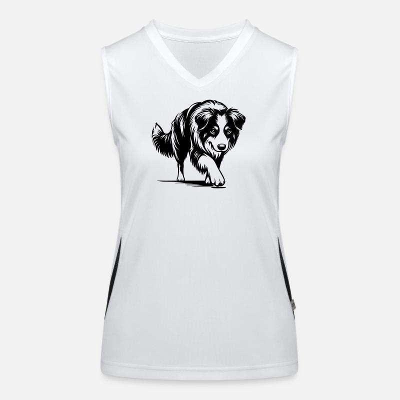 Australian Shepherd Funktionelles Kontrast-Tank Top für Frauen