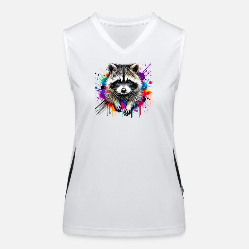 Waschbär Funktionelles Kontrast-Tank Top für Frauen
