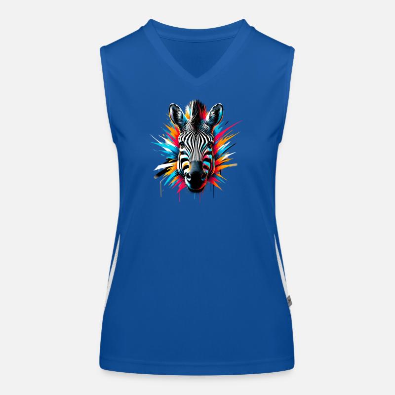 Zebra Funktionelles Kontrast-Tank Top für Frauen
