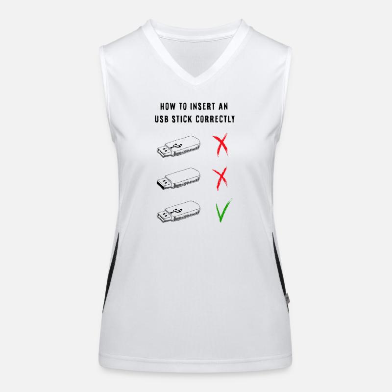Comment insérer correctement une clé USB Débardeur respirant contrasté Femme
