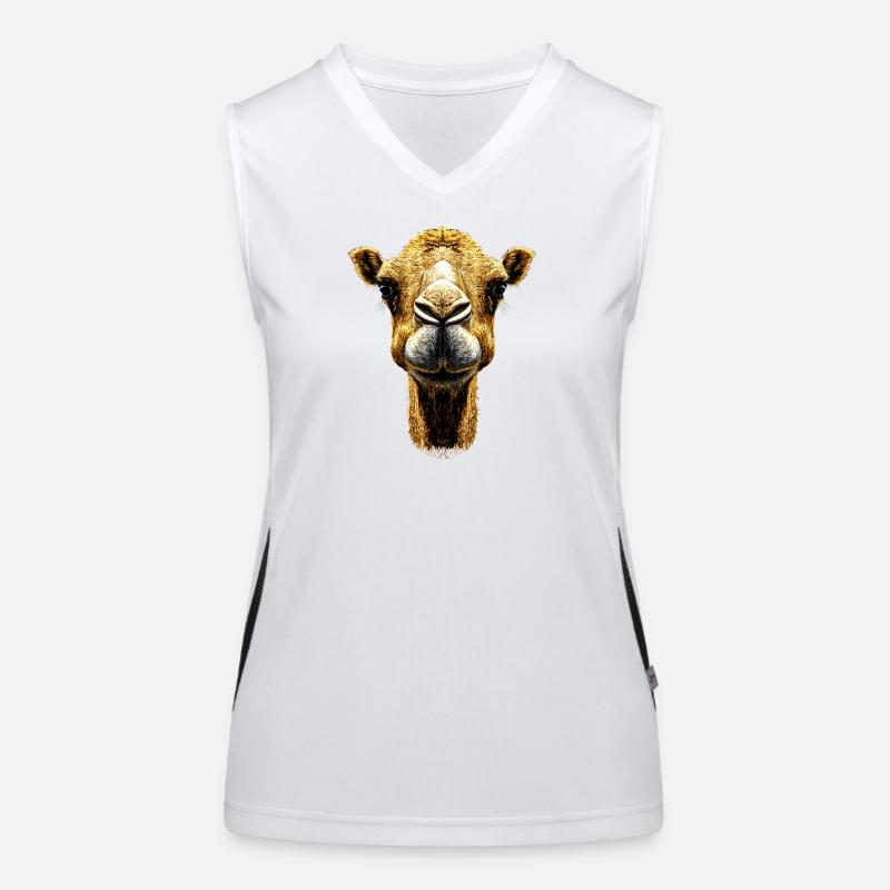 Kamel Dromedar Trampeltier Camel Geschenk Kamele Funktionelles Kontrast-Tank Top für Frauen