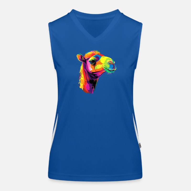 Kamel Dromedar Trampeltier Camel Geschenk Kamele Funktionelles Kontrast-Tank Top für Frauen