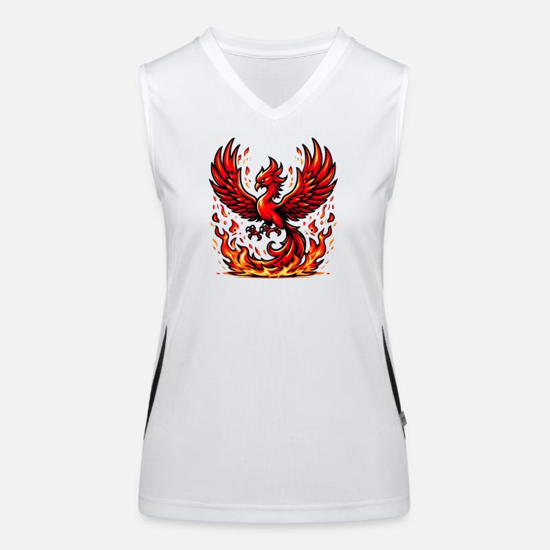 Roter Phönix Funktionelles Kontrast-Tank Top für Frauen