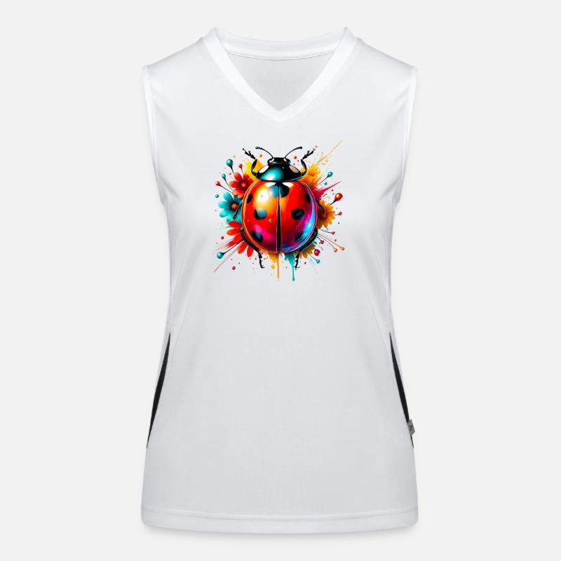 Marienkäfer Funktionelles Kontrast-Tank Top für Frauen