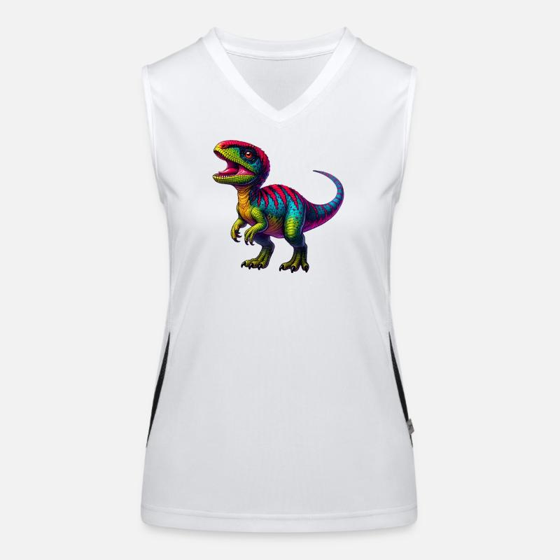 Dinosaurier Funktionelles Kontrast-Tank Top für Frauen