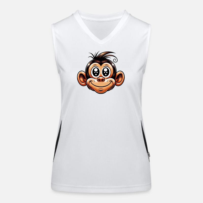 Affe Funktionelles Kontrast-Tank Top für Frauen
